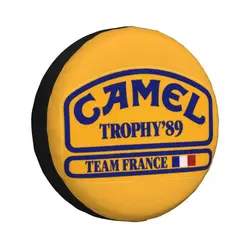 Custom Camel Trophy Logo Spare Tire Cover for Toyota Land Cruiser Prado 4WD 4x4 RV Car Wheel Protectors 14