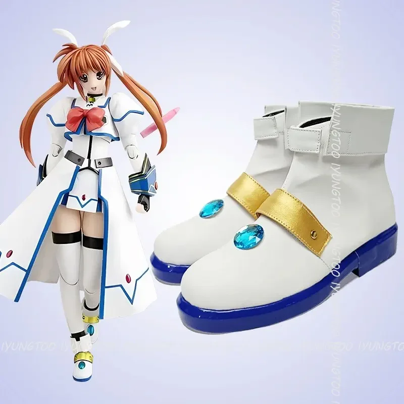 

Magical Girl Lyrical Nanoha Nanoha Takamachi Anime Characters Shoe Cosplay Shoes Boots Party Costume Prop