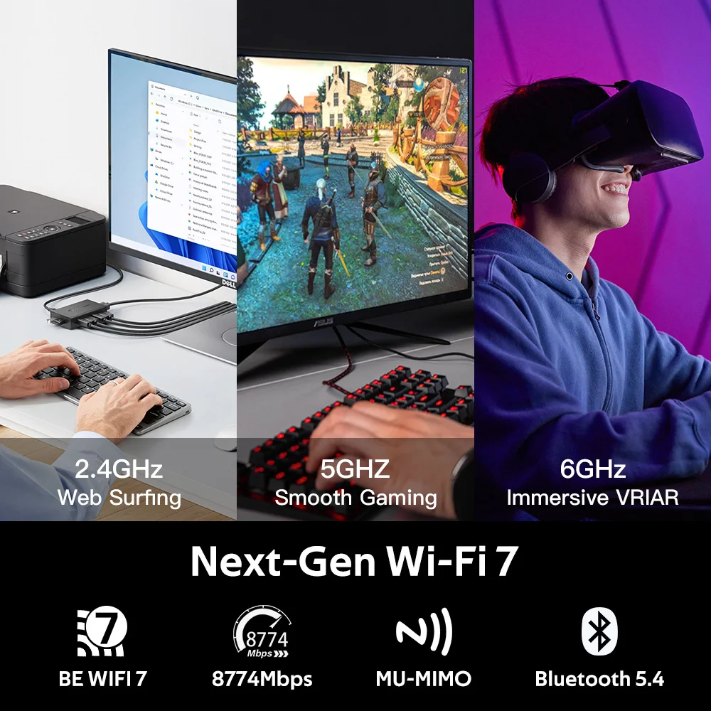 Fenvi WiFi 7 BE8800S PCIE WiFi Adapter BE200 Tri Band 2.4G/5G/6G Bluetooth 5.4 802.11BE Wireless Network Card For Win 10/11