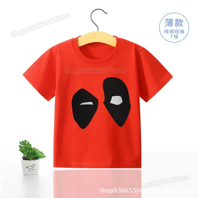 Deadpool & Wolverine Kids Cotton T-shirt Children Clothes Boys Girls Tees Toddler Hot Selling Summer Short Sleeve Graphic Tops