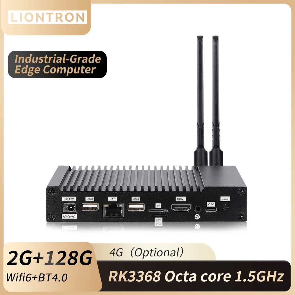 Liontron-Mini PC sin ventilador RockChip Octa Core CPU KEC-3368, PC inteligente 1080P @ 60fps 4K PCIe RS232, ordenador Industrial integrado