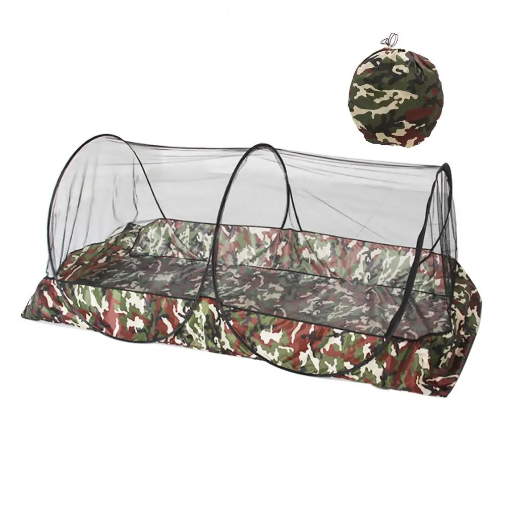 خيمة تخييم شبكية قابلة للطي لشخص واحد/مزدوج حماية من الذبابة مقاومة للماء محمولة بدون تركيب للتنزه في الهواء الطلق والسفر #1