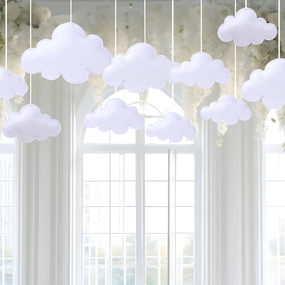 10 قطعة/المجموعة سحابة ديكور معلقة الغيوم السقف الغيوم الاصطناعية الدعائم وهمية سحابة جدار ديكور الغيوم تقليد ديكور استحمام الطفل