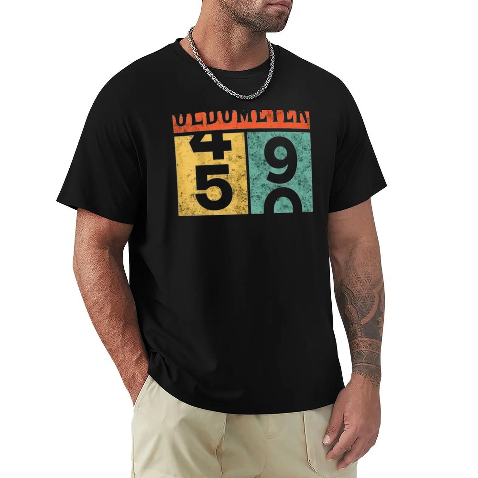 Oldometers 49-50 Shirt 50th Birthday T-Shirt All Weather Casual Short Sleeve
