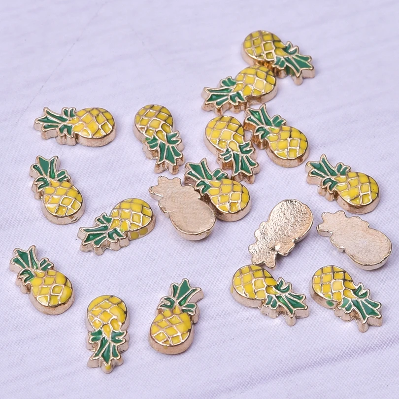 20pcs Fruits And Vegetables Watermelon Chinese Cabbage Floating Charms Oil Drip Jewelry Making Diy Necklace Earring Accessories