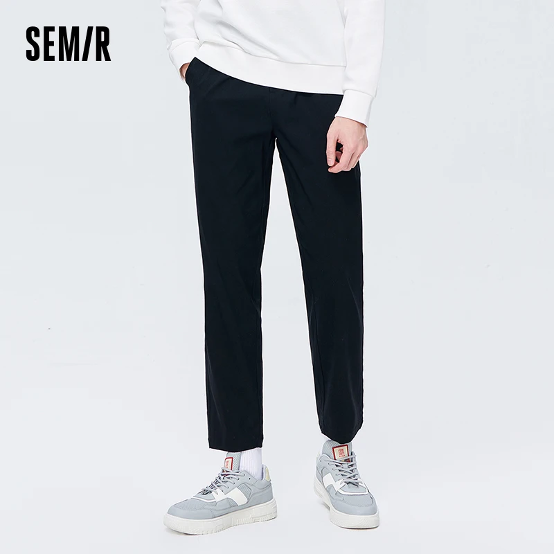 Semir Men Pants Casual Pants Autumn Trend Printing Design Comfortable Pants Loose Sports Knit Jogging Cropped Pants for Men