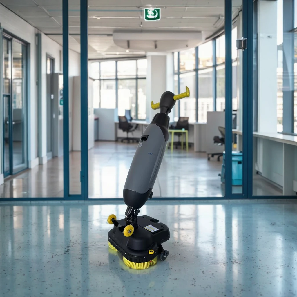 

24V Electric Self-Propelled Floor Sweeper Convenient Manual Walk-Behind Floor Washing Machine Cold Water Cleaning New Condition