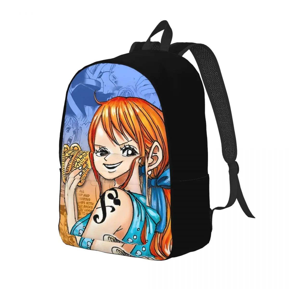 Bolsa para ordenador portátil con múltiples compartimentos para mujer, regalo de regreso a la escuela, Nami Manga, Daypack Journey