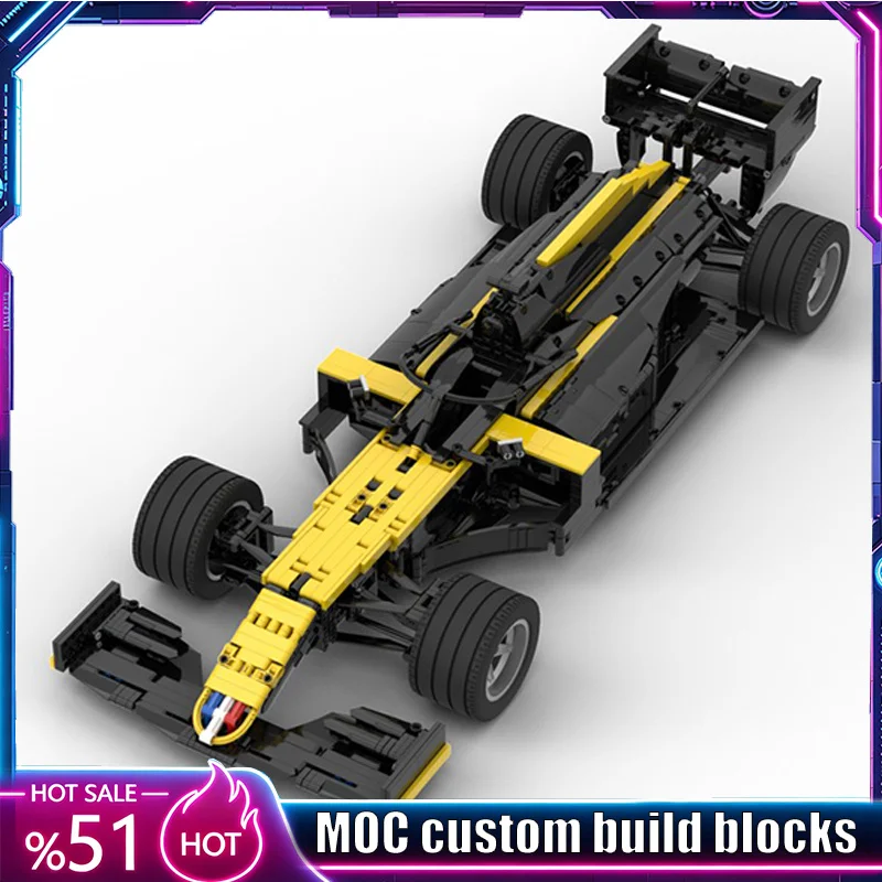 2198Pcs 1 8 Scale Vintage Open Wheel Racing Vehicle Model Custom Building Blocks Diy Assembly Puzzle Creative Toy Popular Gifts