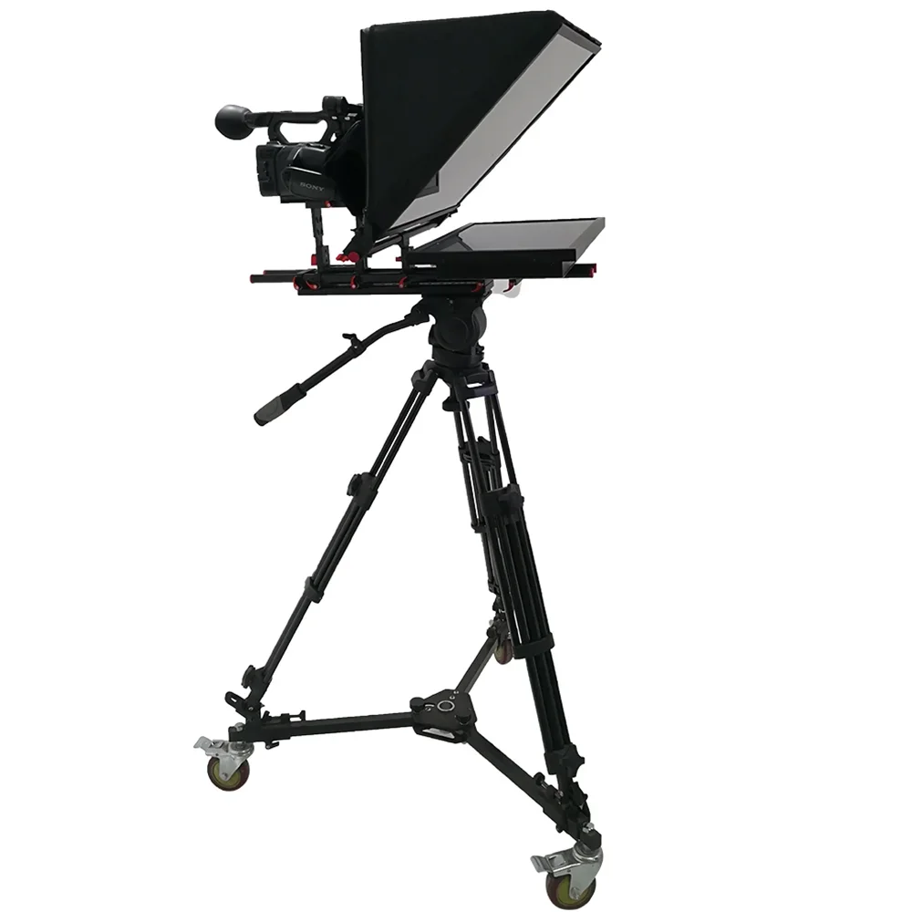 24G built in prompter computer New designed TV broadcast studio  tele 24 inch bestview  vidro