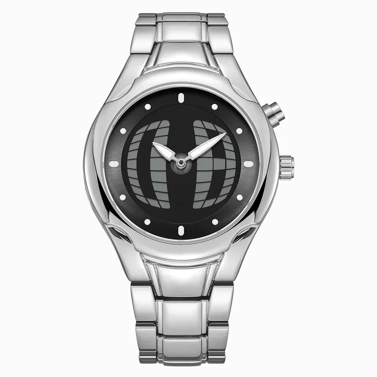 Rood quartz horloge Kleur Vierkant Y2K Wijzernummer Dubbel display Staal Personaliseer Hot Horloges Heren Zakelijk Dynamisch ontwerp Clcok