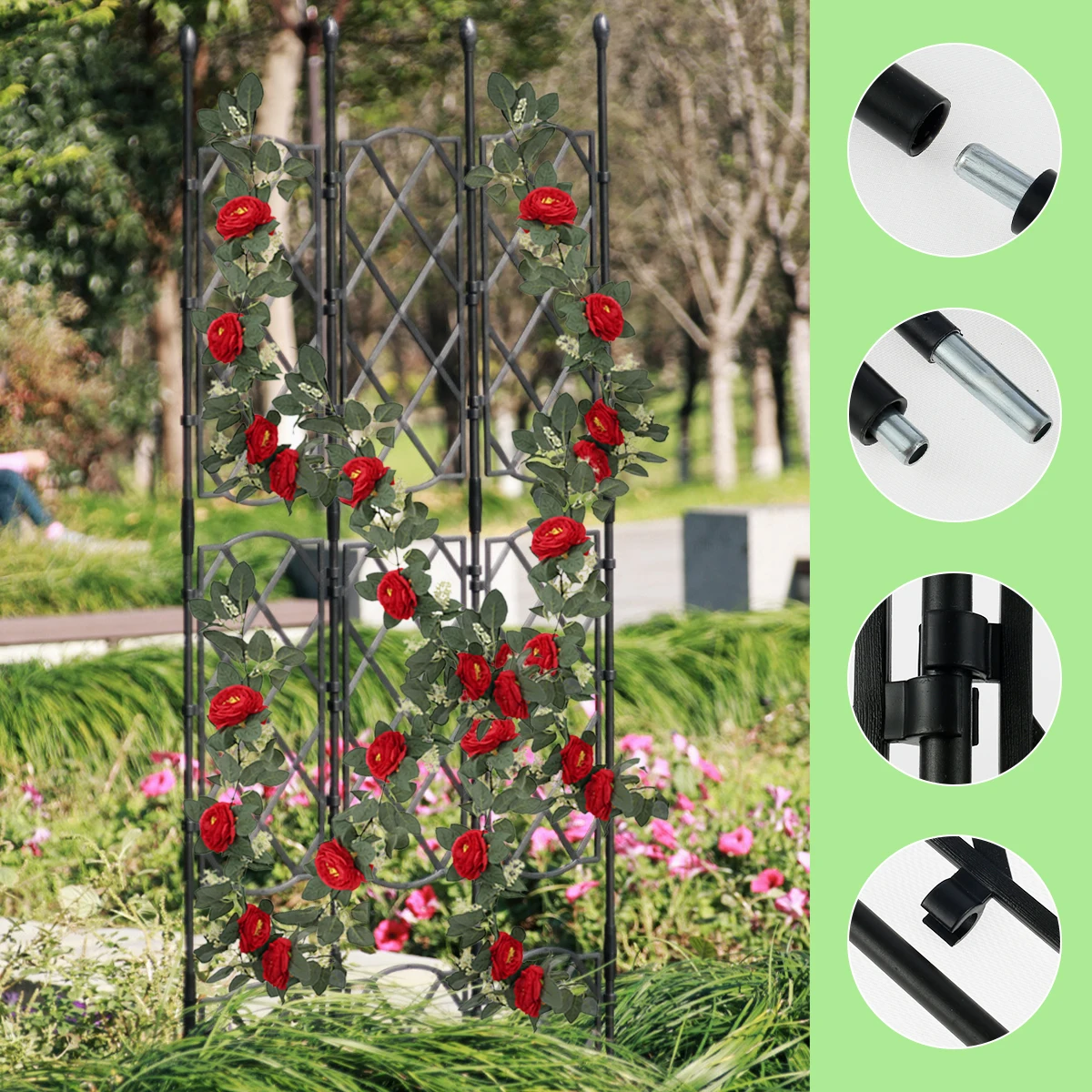 Plant Trellis Frame for Climbing Garden Outdoor Sturdy Garden Trellis Multifunctional Plant Support Trellis Plant Trellis Decor