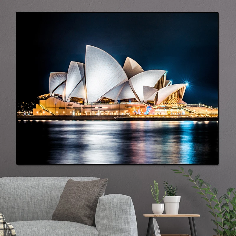 5D DIY Diamond Painting Sydney Opera House Full Square/Round Diamond Mosaic Embroidery Landscape Cross Stitch Decoration Gift