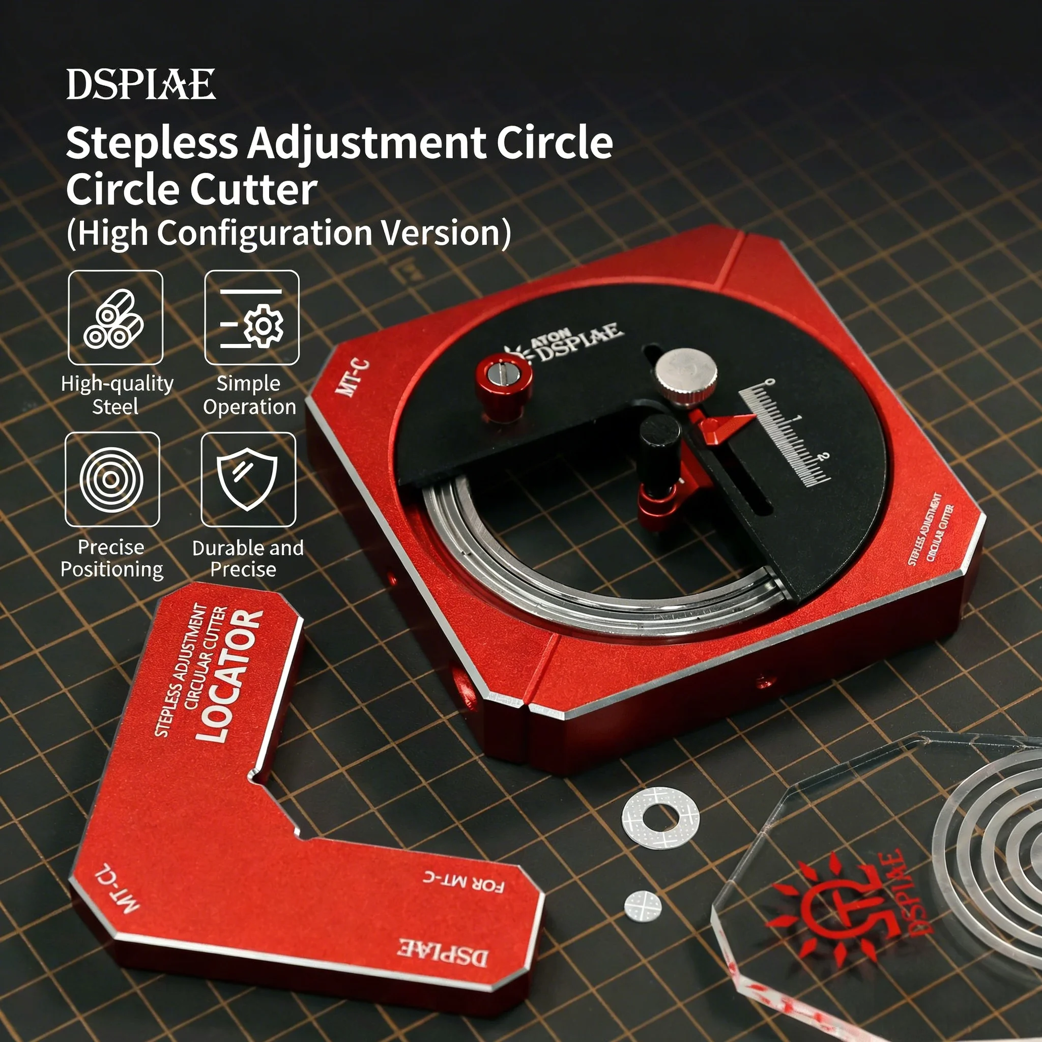 

Высококачественный резак для досок DSPIAE MT-C, инструмент для изготовления игрушек Gundam, нож-компас, бесступенчато регулируемый резак.