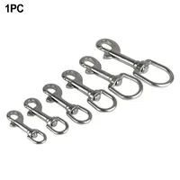 1PC Hook 316 Stainless Steel Swivel Eye Bolt Spring Snap Hook 65/72/82/91/100/126mm Marine Diving D Ring Snap Hooks With Swivel