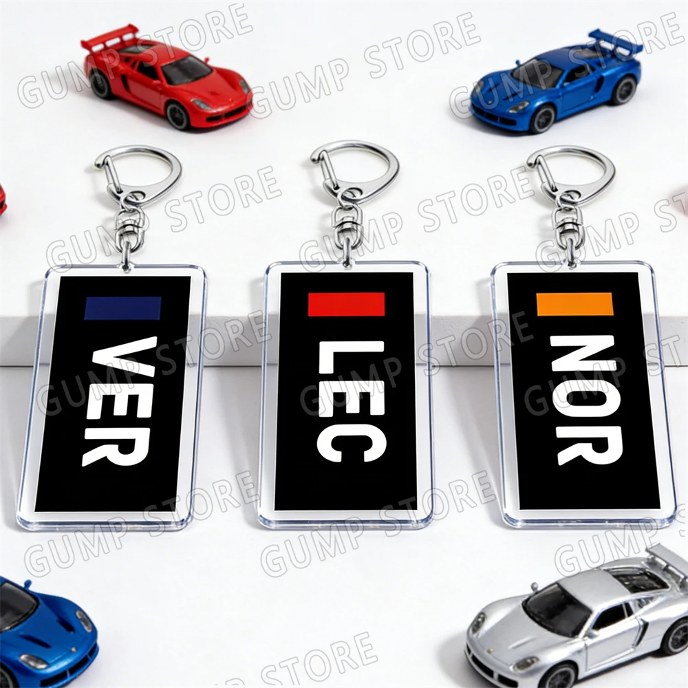 Hot Cool Racing Car Drivers Name Tag Keychains for Women Accessories Bag Motorsport Keyrings Jewelry Friends Fans Friends Gifts view 3