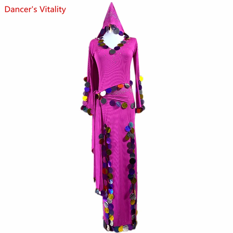 Belly Dance Performance Costume Robes for Women Customzied Baladi Shaabi 4pcs Clothing Suit Adult Oriental Belly Dancing Dress