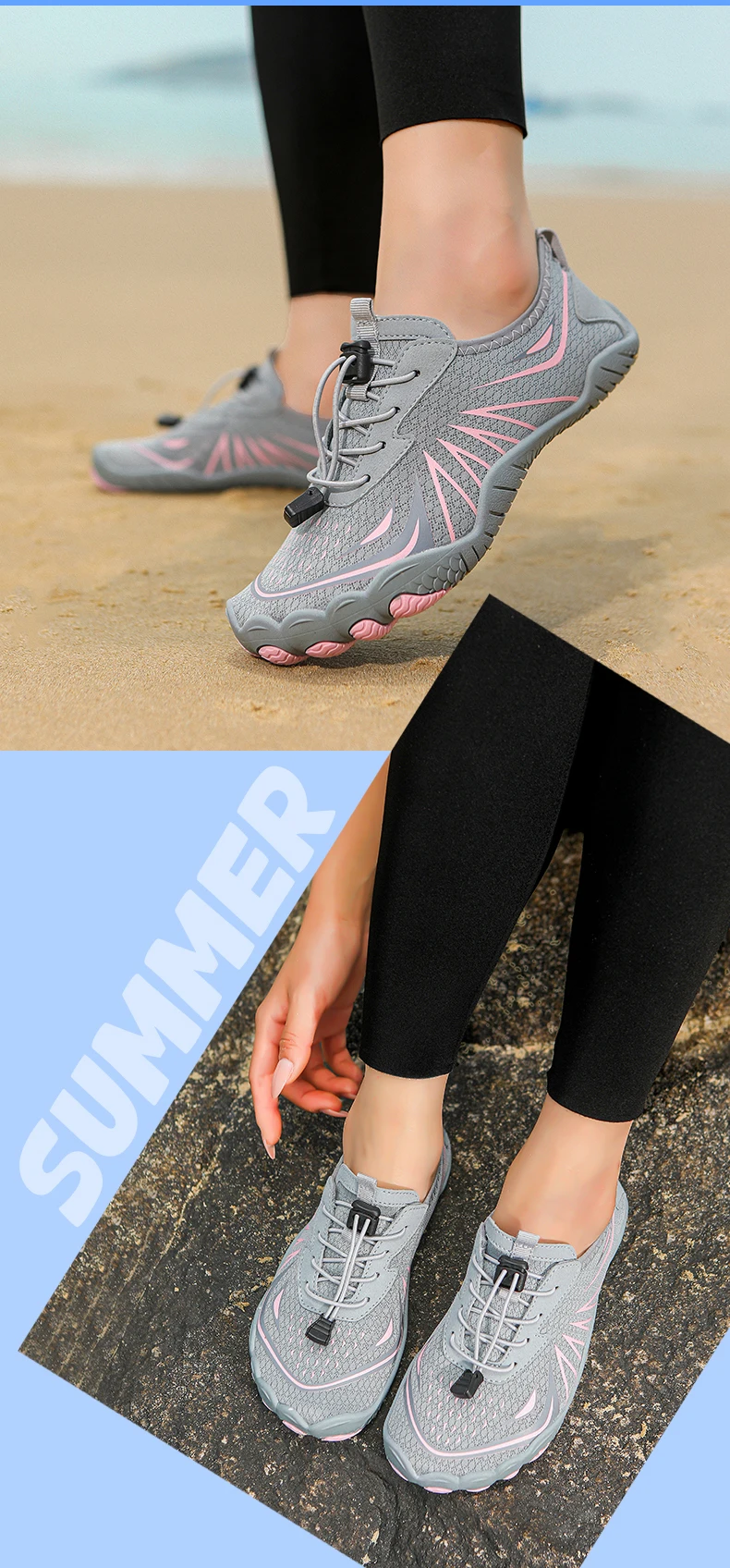 Summer New Quick-Drying Non-Slip Water Shoes For Men And Women Couples, Can Be Used For Outdoor Beach And Indoor Fitness