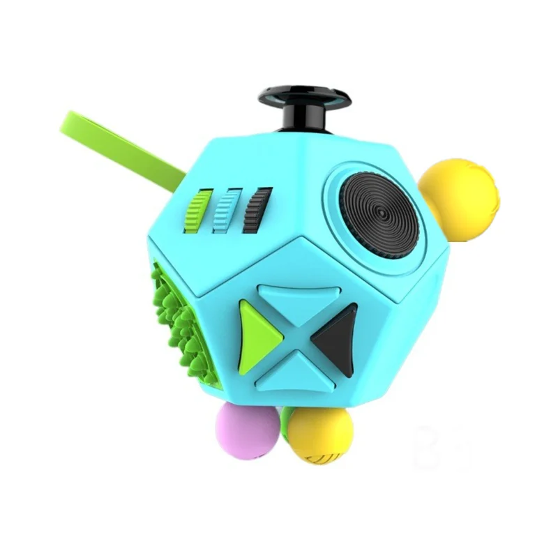 Fidget Cube EDC juguetes antiestrés ansiedad antiestrés sensorial juguete para niños adultos autismo TDAH enfoque 12 lados