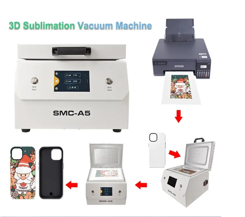 

3D Sublimation Vacuum Machine for Phone Cases DIY Thermal Transfer Film Phone Covers for iPhone 15 14 13 12 11 Pro Max