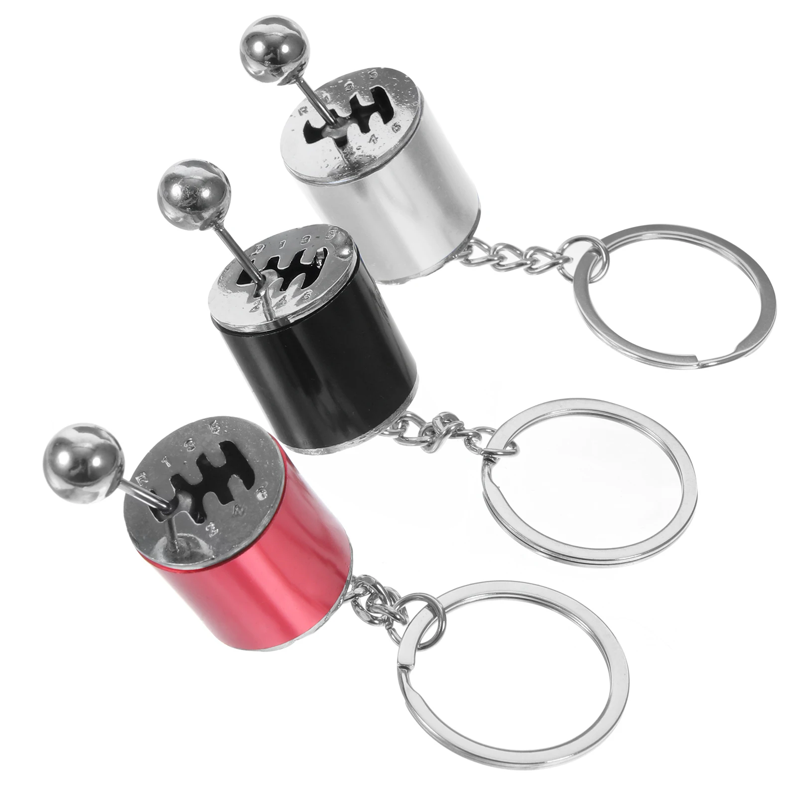 

3pcs Gear Keychain Cool Car Keys Metal Keyring Black Red Blue Multifunctional Fidget Pendant Wallet Chain