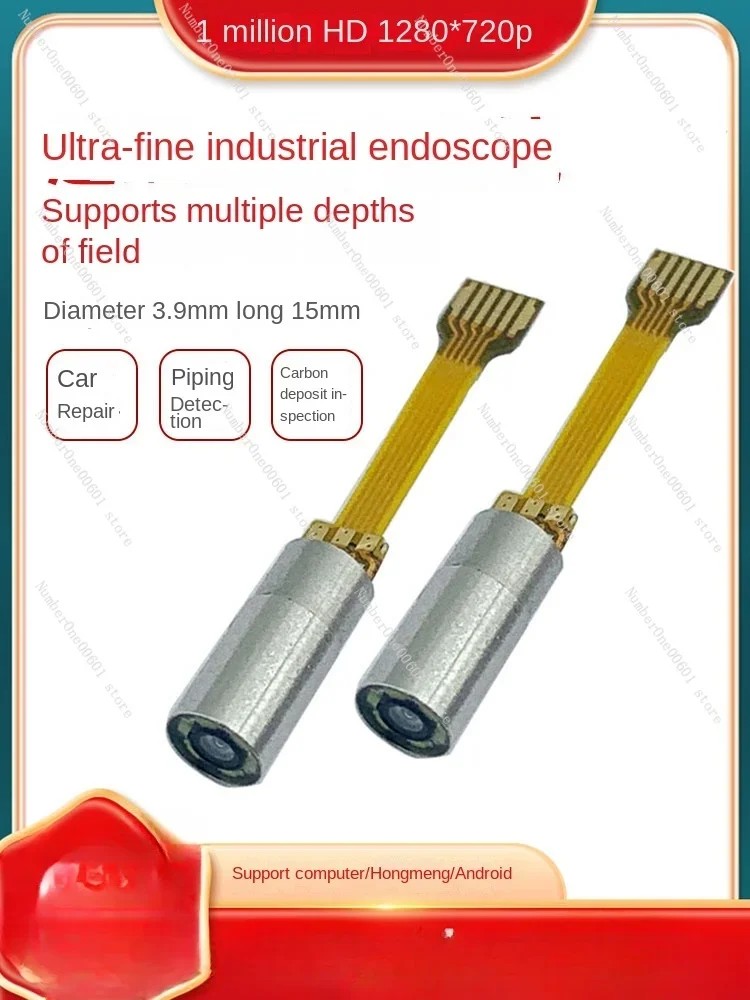 Ultra Fine 3.9mm High-definition Endoscope Module Pipeline Casting Macro Detection Probe USB Drive Free