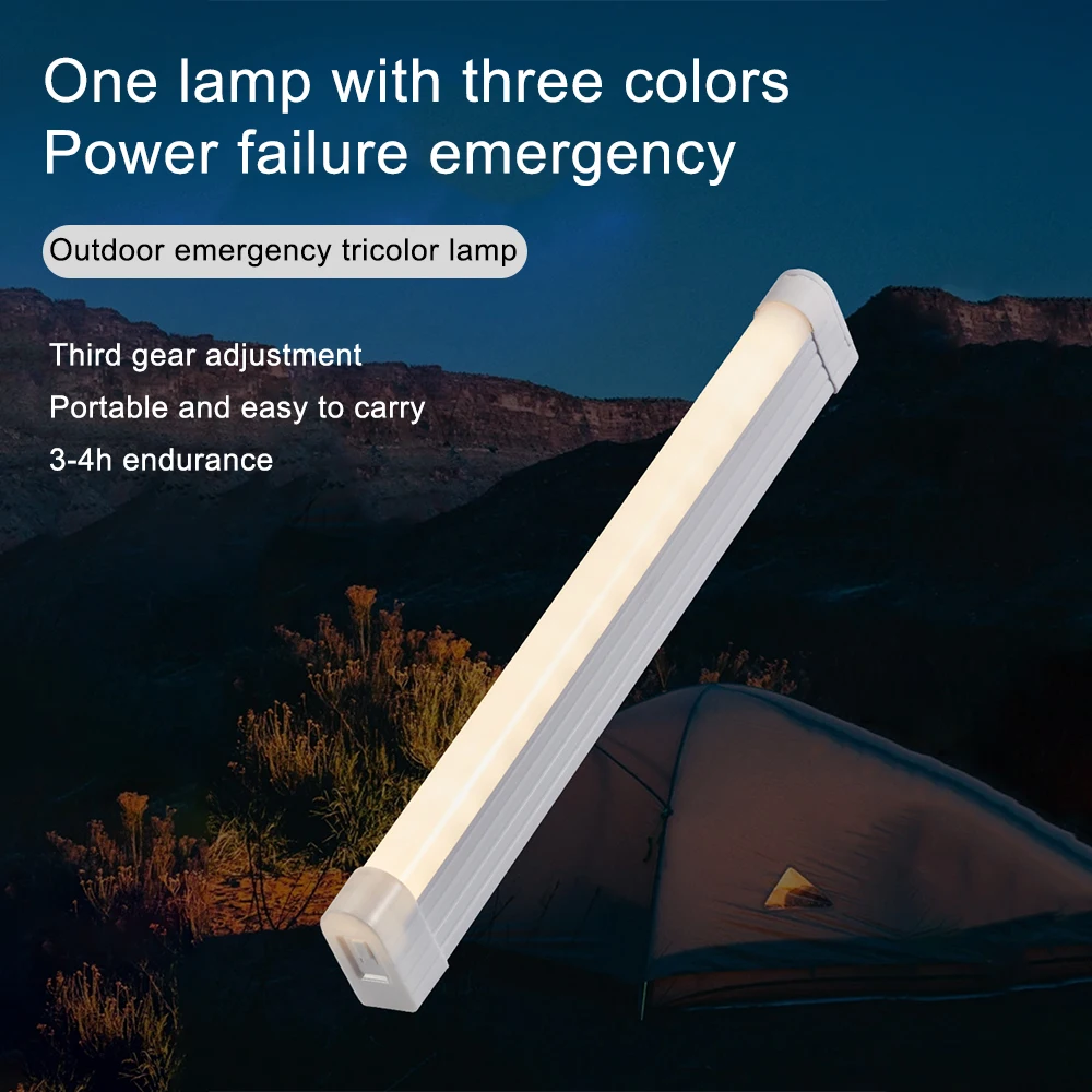 Multifunction LED Night Light USB Rechargeable Emergency Camping Light Bar 30W Hanging Lamp for Outdoor Indoor Work Lamp