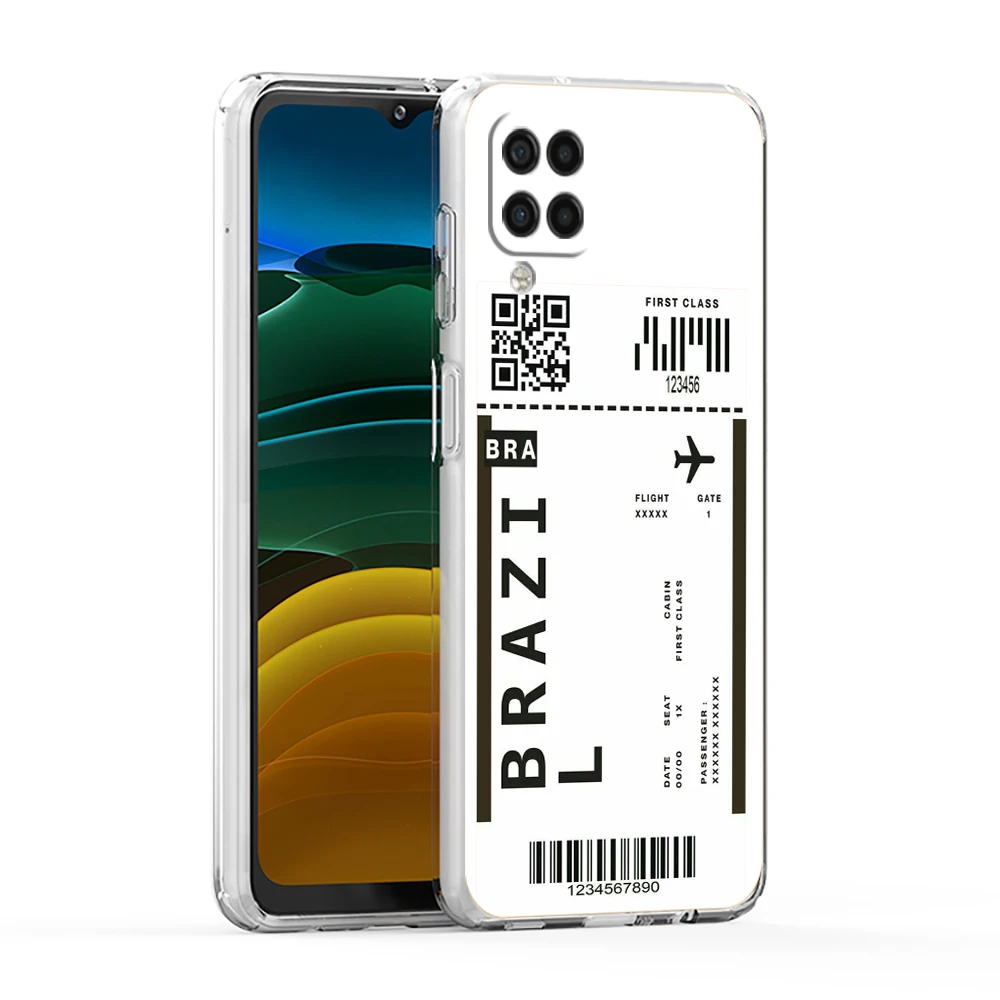 World Travel Ticket Seoul New York Phone Case Cover For Samsung Galaxy A53 A32 A52 A72 A13 A22 A51 A71 A41 A31 A21S 5G TPU Shell