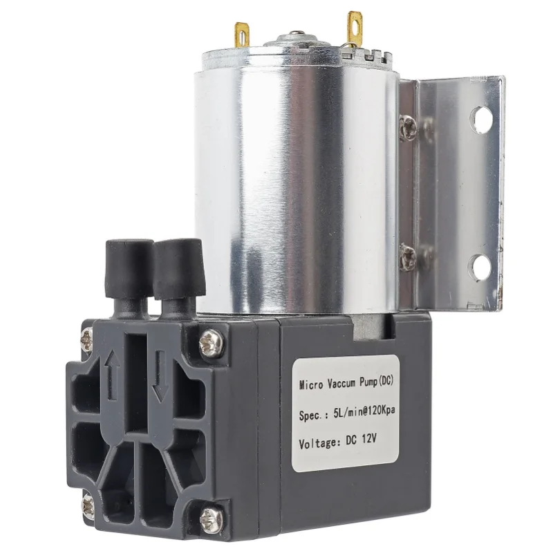 

Мини-вакуумный насос постоянного тока 12 В, 5 л/мин, 120 кПа, всасывающий насос отрицательного давления с держателем