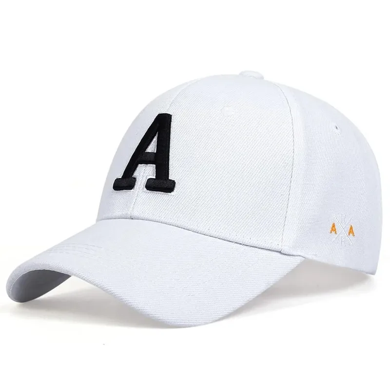 Unisex Simple Letter A Embroidery Baseball Caps Spring and Autumn Outdoor Adjustable Casual Hat Sunscreen Hat