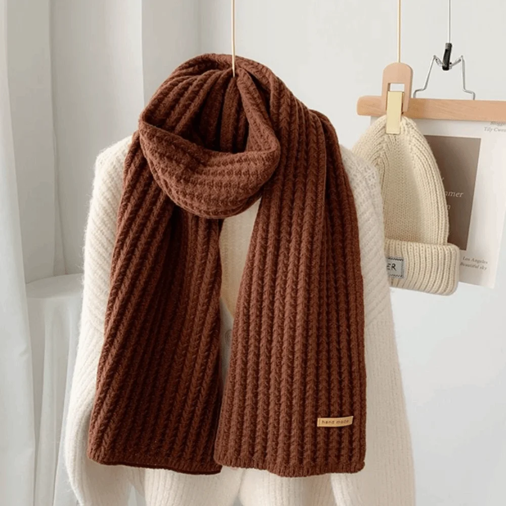 

Retro Knitting Knitted Scarf Soft Warm Winter Cashmere Scarves Thicken Windproof Long Shawl Autumn Winter