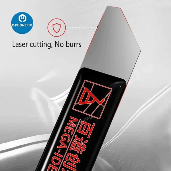 Qianli iShuriken T0.2mm Metal Tin Spatula Flat Oblique Knife Scraping Blade for Phone CPU Glue Removal BGA plant tin net repair