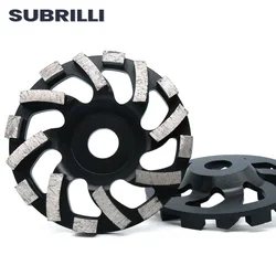 5'' Diamond Sintered Grinding Cup Wheels Bowl Shape 125mm Sanding Disc Segment 30# Grit Medium Bond for Concrete Granite Stone