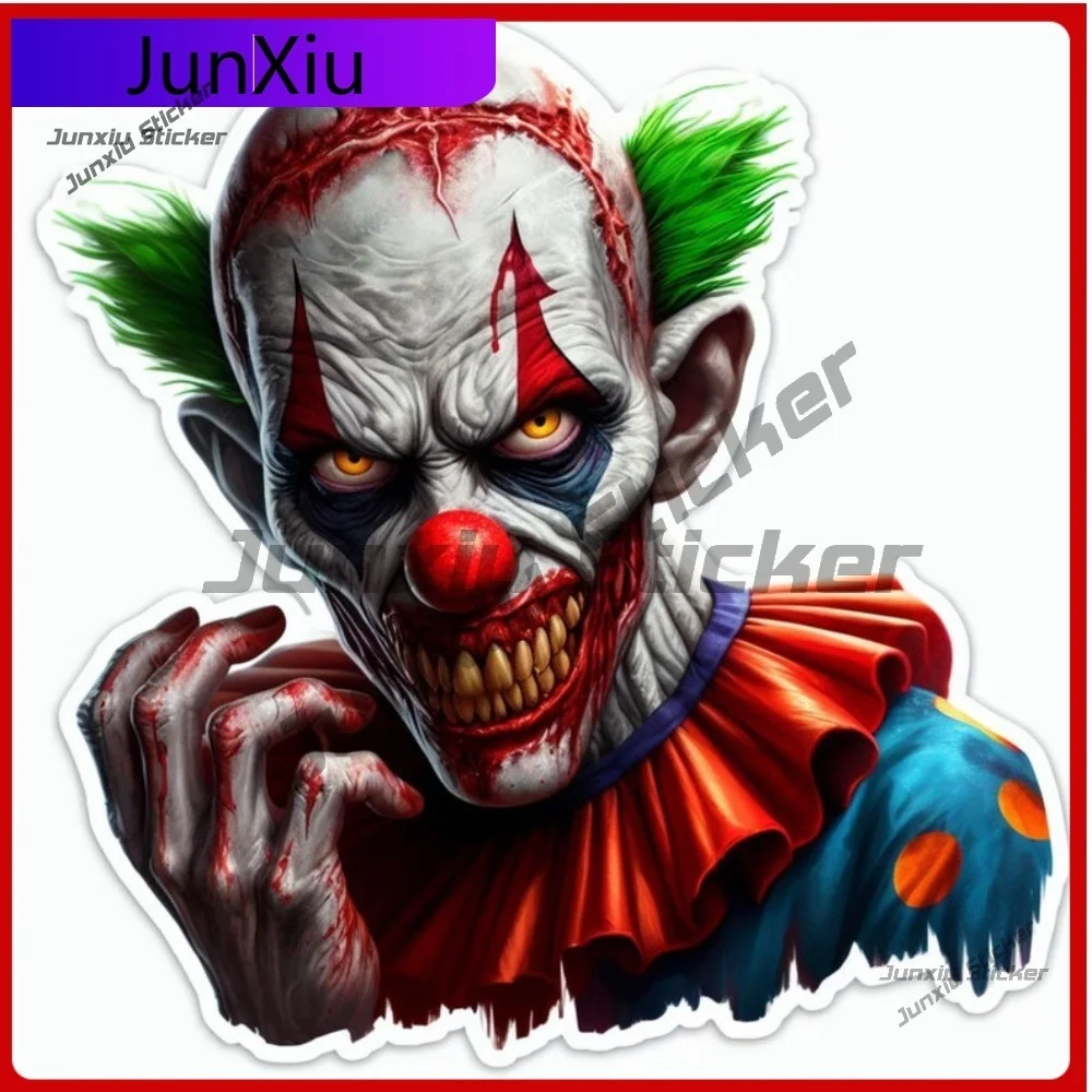 

Funny Zombie Clown Waterproof Vinyl Sticker UV resistant Decal Car Truck Window Bumper Undead Stylish Outdoor Scratch
