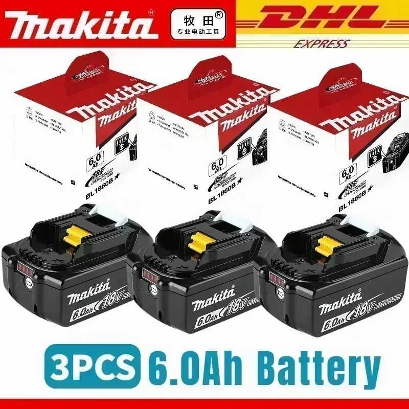 

Genuine for makita 18v battery 6Ah Li-ion for screwdriver battery BL1830B BL1840B BL1850B BL1850 Replacement lithium battery