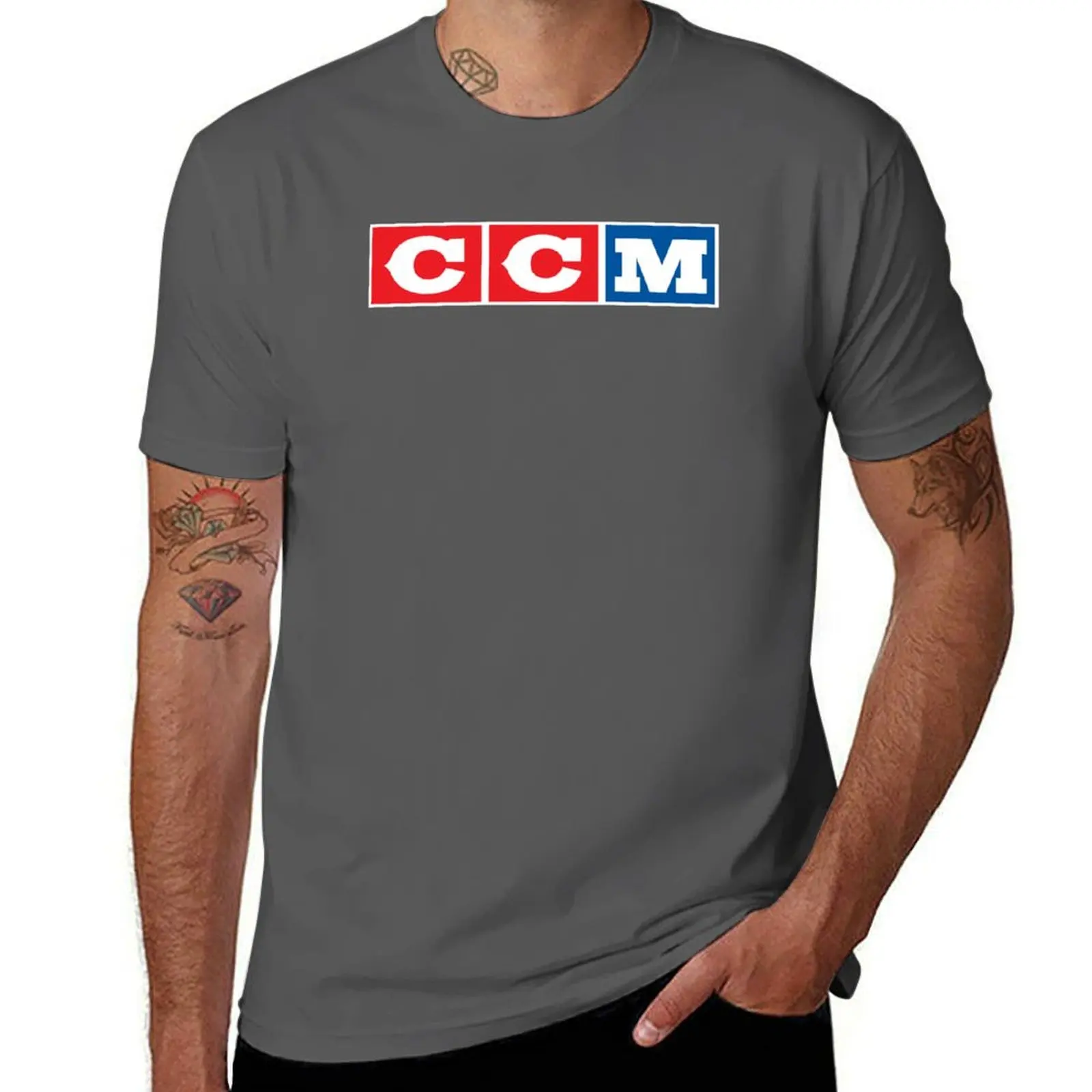 CCM Retro Ice Hockey Logo 2 T-Shirt blanks shirts graphic essential t shirt anime figures Men's cotton t-shirt