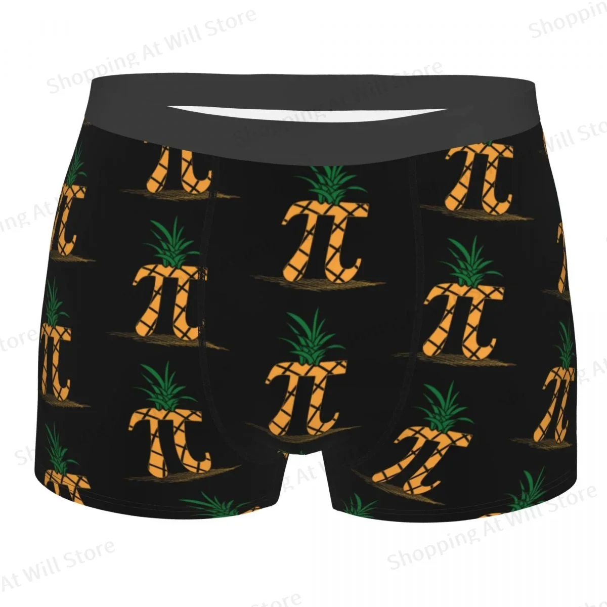 Pi-neapple Pineapple Funny Math Men Printed Boxer Briefs Underpants Highly Breathable Top Quality Gift Idea