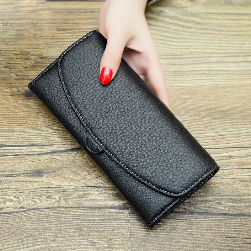 Handmade Genuine Leather Women Wallets Long / Short First Layer of Cow Leather Wallet Clutch Bag Business Billfold, Ideal Gift