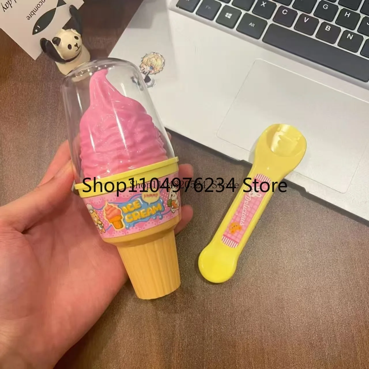 Ensemble de jouets d'alimentation interactif pour enfants, crème glacée et pouding de fraises, jeu de simulation éducatif, cadeau alimentaire de cuisine