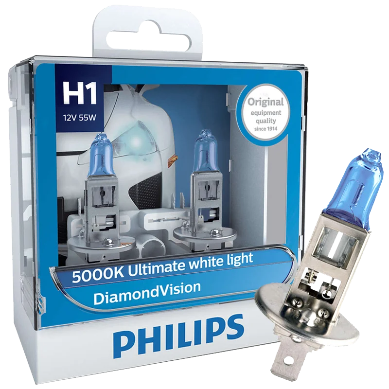 Philips H4 H7 H11 HB3 HB4 H8 H1 H3 9005 Crystal Vision Auto Halogeen Koplamp 4300 K Helder Wit 5000 K Diamond Vision Auto Lampen
