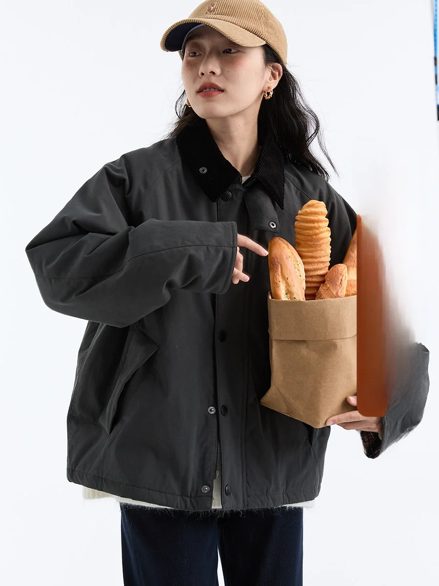 

Женское хлопковое пальто Dwind с теплым воротником, в стиле колор-блок, зимнее, корейский стиль, прямой крой, длинный рукав, стандартная тонкая модель