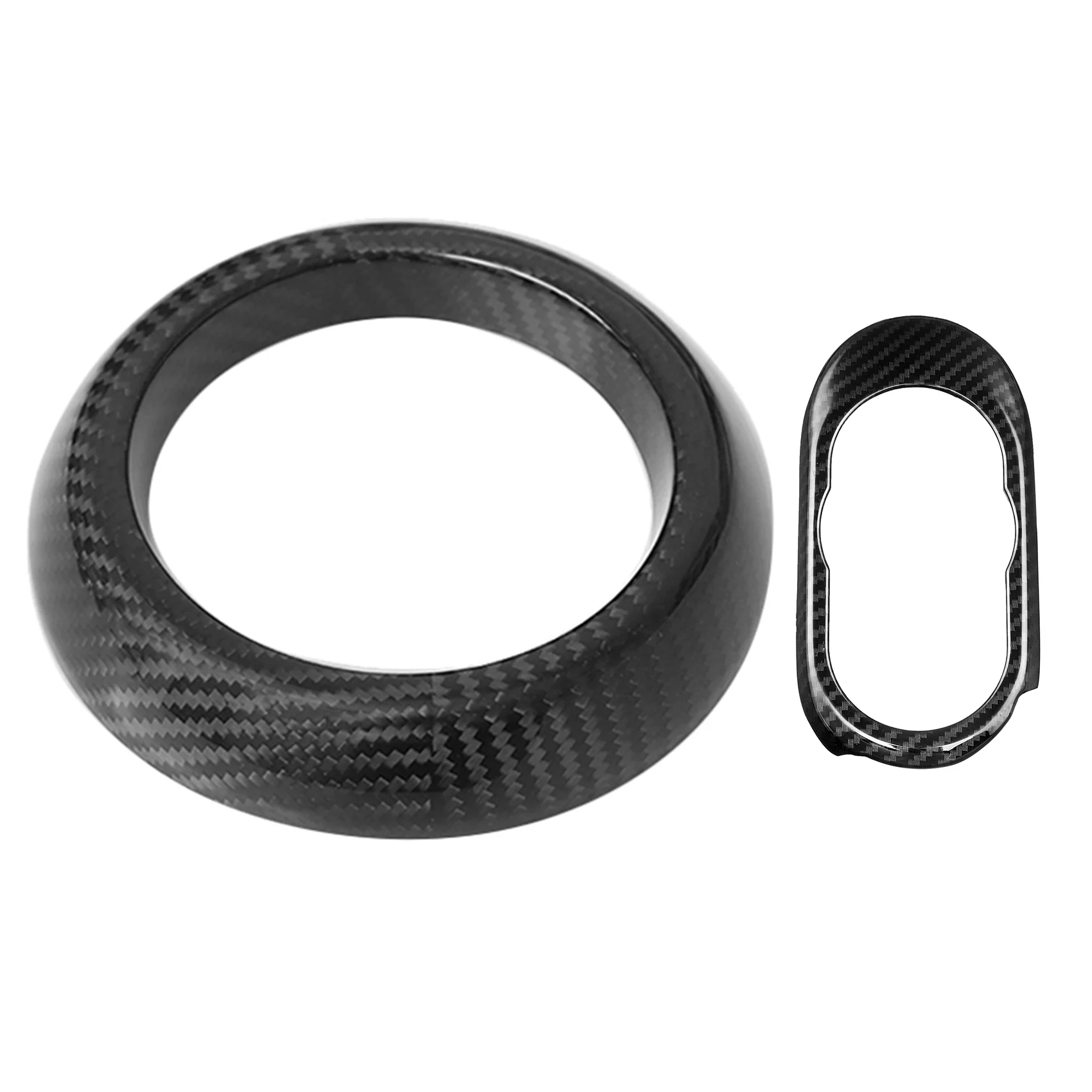 

2 шт., автомобильная Центральная панель управления из углеродного волокна, Мультимедийная панель управления, наклейка, модификация автомобиля для Mini Cooper F55 F56