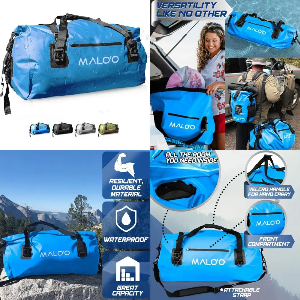 أكياس القماش الخشن المقاومة للماء 40 لتر، 60 لتر، 100 لتر للتجديف بالكاياك، والتجديف، والقوارب، والسباحة، والتخييم - تحافظ على جفاف العتاد #1