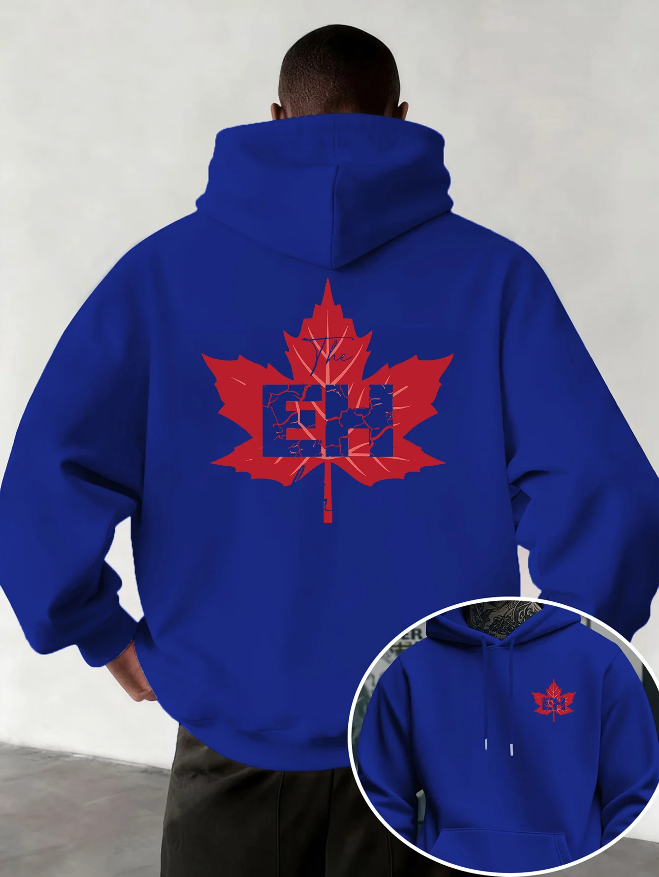 Men's trendy American-style hooded sweatshirt featuring 