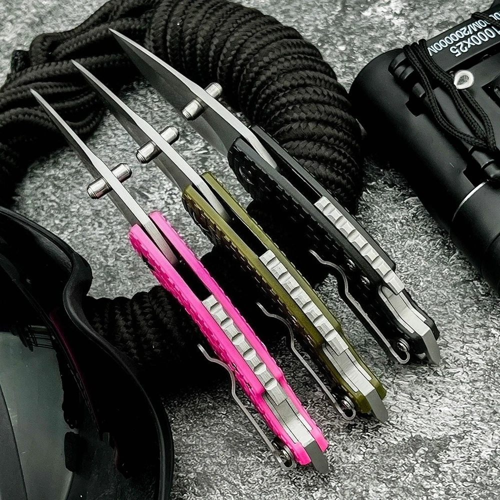 صلابة عالية في الهواء الطلق التخييم الصيد القتالية سكين للفرد مغامرة الإنقاذ سكّين متعدّد الاستخدامات أداة القطع اليومية مقبض ألياف النايلون #3