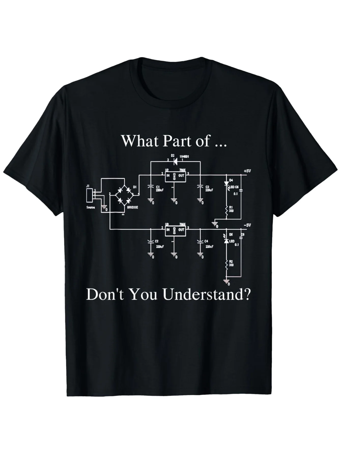 تي شيرت مخطط دائرة المهندس الكهربائي - هدية مضحكة لرجل التاجر، تي شيرت كاجوال من القطن بنسبة 100%