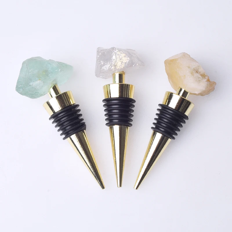 1pc Amethyst Minerals Champagne Wine Stopper Natural Crystal Quartz Bottle Stopper Quartz Irregular Sealing Wine Cork Bar Tools