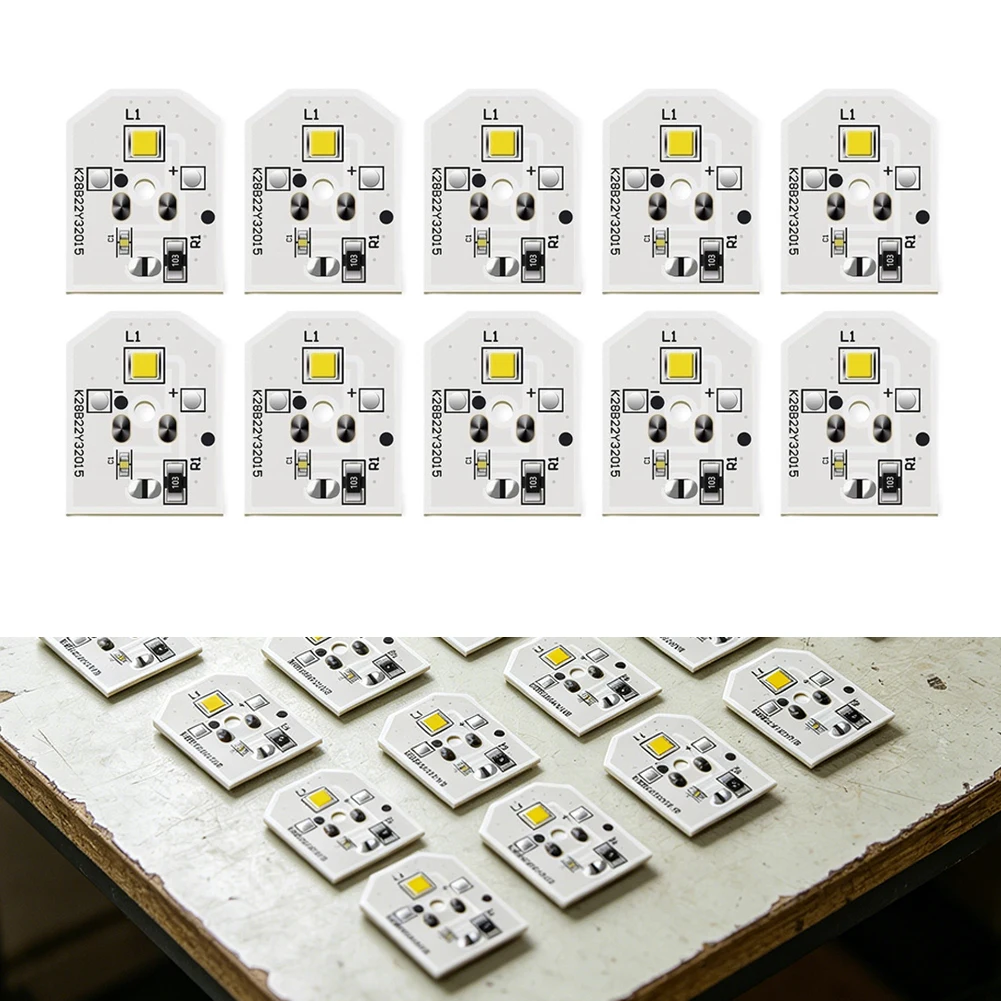 10 LED Refrigerator Light Bulbs for GE Models WR55X25754 WR55X11132 2.2 x 1.7 cm Waterproof No Plastic Cover Design