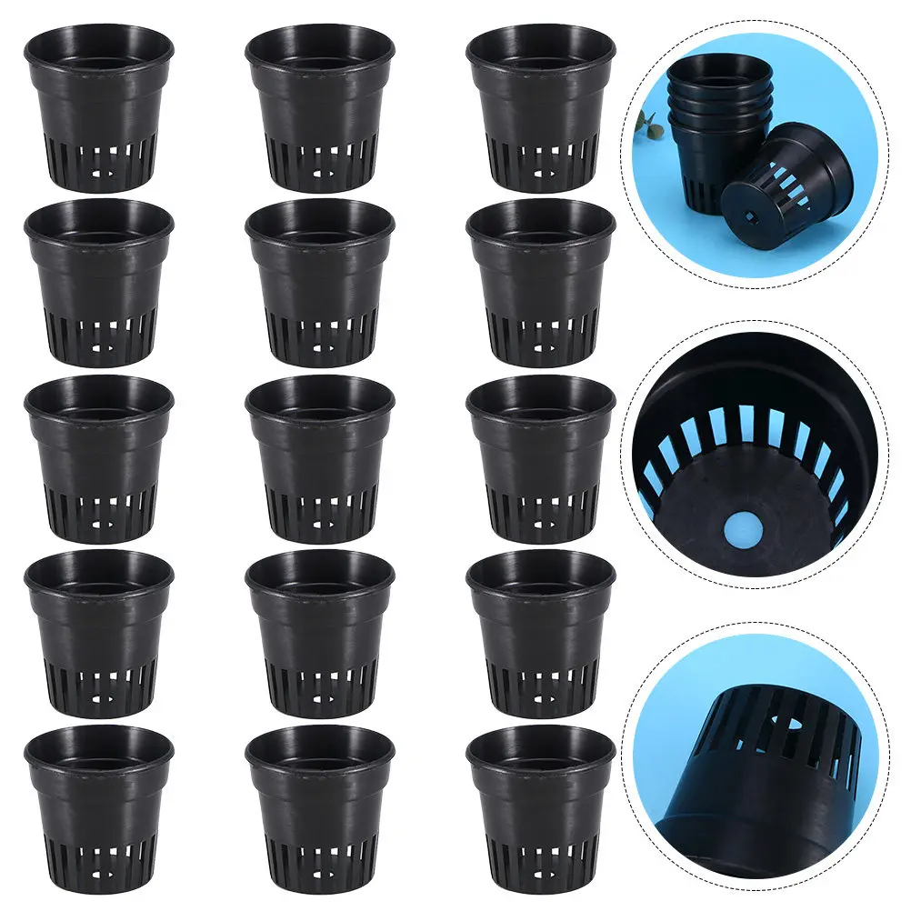 15pcs Planting Baskets 3.5Inch Slotted Plastic Pots For Hydroponics Garden Drainage Root Aeration Nursery Container Flower Pot