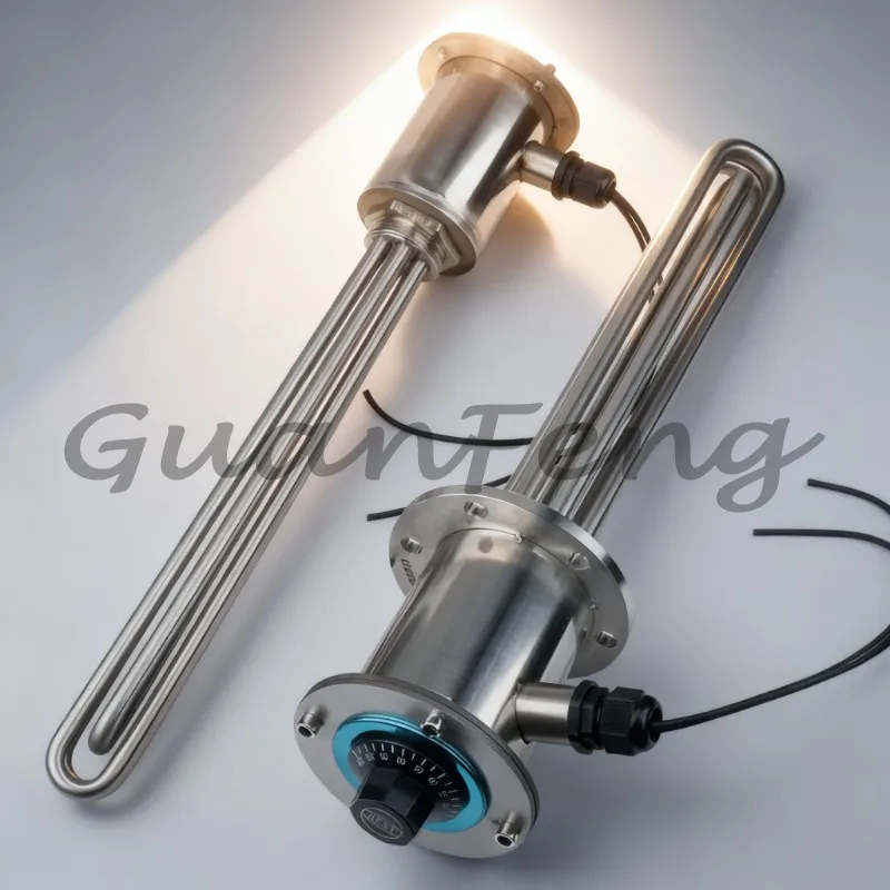 Screw Plug Immersion Water Heater 2kW‑6kW, 220V 380V Screw‑Type Heating Resistor Equipped with Thermostat for Tank Water Heating